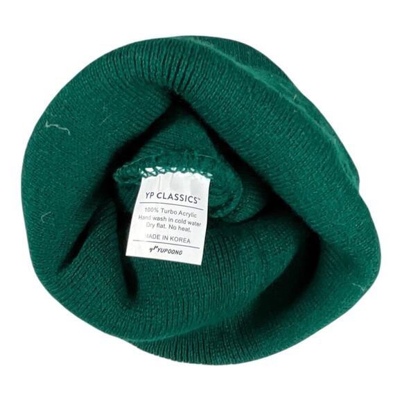 YP Classics God Loves You Aziel Beanie Hunter Green & White One Size Hat Cozy - Picture 4 of 7
